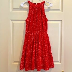 MONTEAU red tiered dress